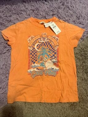 Modish rebel Good Vibes Orange Graphic Tee - Kids